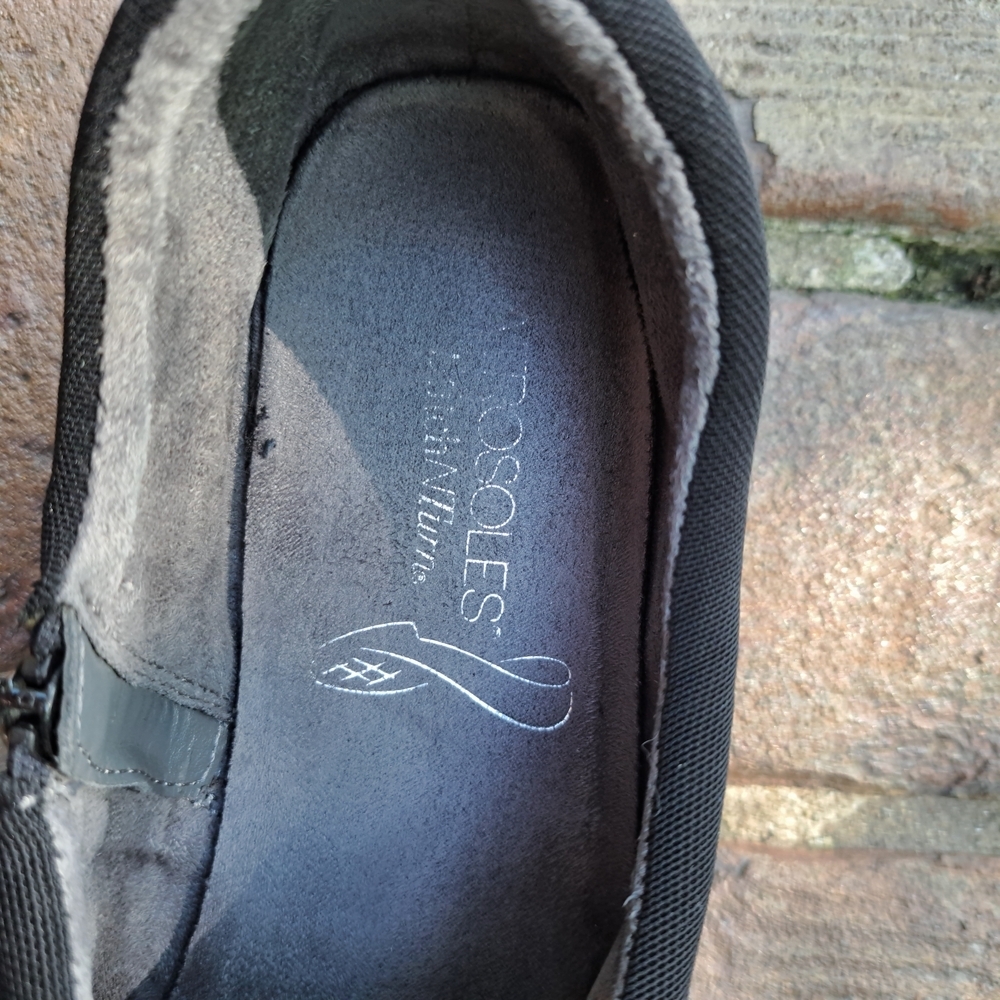 AEROSOLES Womens Black Slip-On Side Zipper Loafers Size 10 B1 - Picture 5 of 5